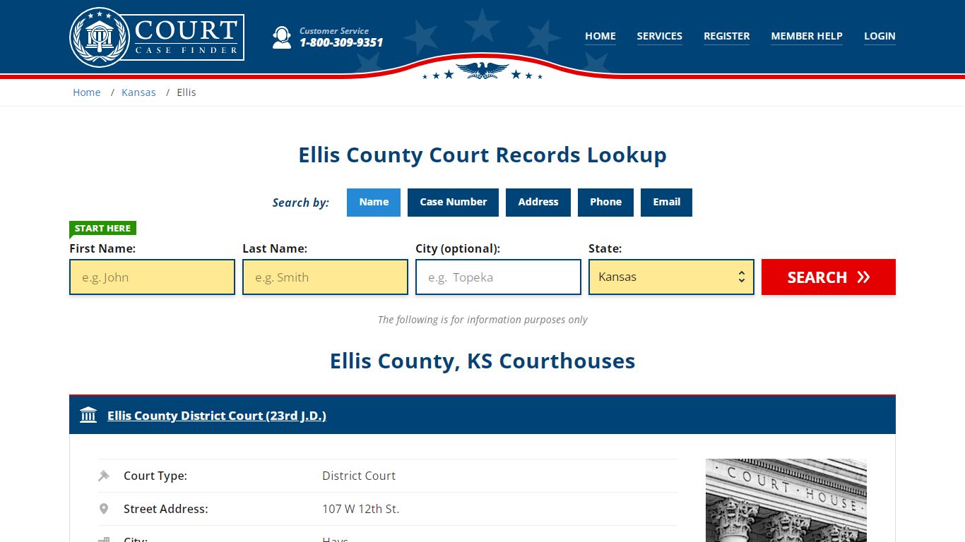 Ellis County Court Records | KS Case Lookup - CourtCaseFinder.com